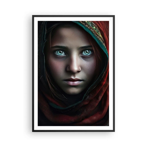 Poster in cornice nera - Principessa d'oriente - 70x100 cm