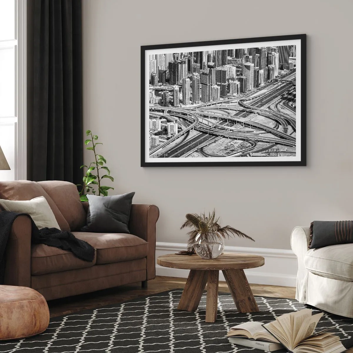 Poster in cornice nera - Dubai - città impossibile - 40x30 cm