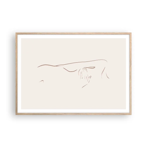 Poster in cornice rovere chiaro - La forma del desiderio - 100x70 cm