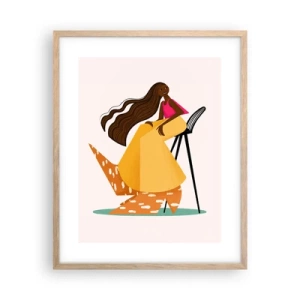 Poster in cornice rovere chiaro - Anche la moda è un gioco - 40x50 cm