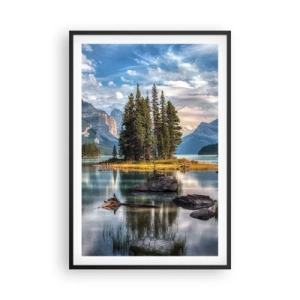 Poster in cornice nera - Sulle acque grandi e limpide...  - 61x91 cm