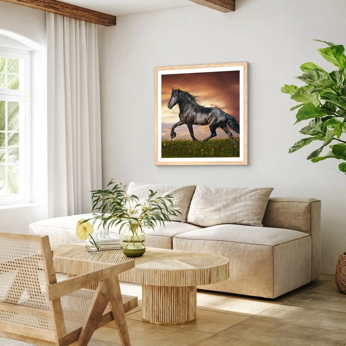 Poster in cornice rovere chiaro - Il principe nero - 30x30 cm