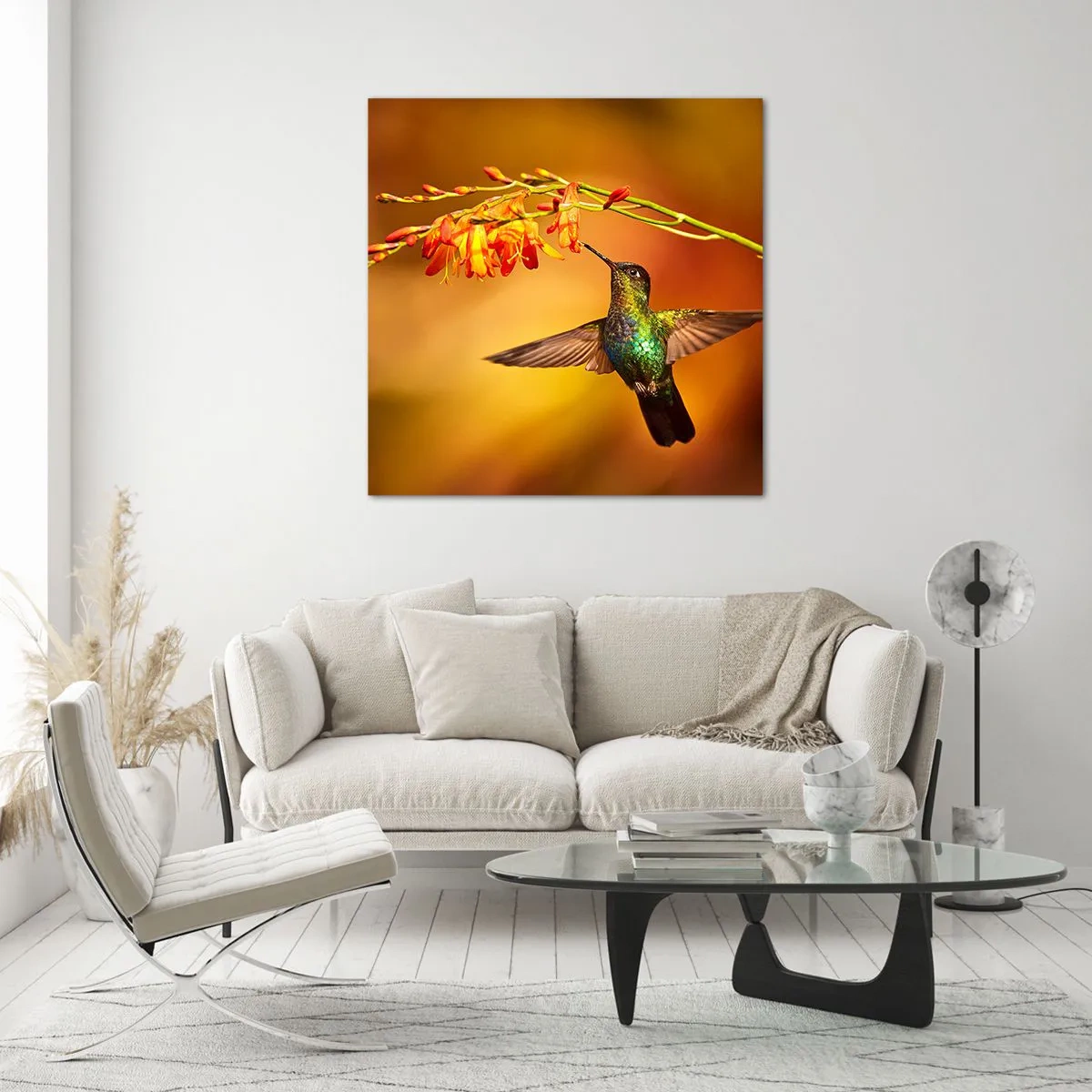 Quadro su vetro - Messaggero di luce secondo i Maya - 50x50 cm