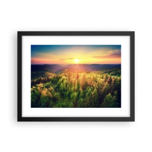 Poster in cornice nera - Vette e cime - 40x30 cm