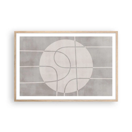 Poster in cornice rovere chiaro - Tondo e dritto - 91x61 cm