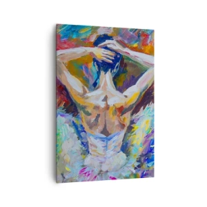 Quadro su tela - Stampe su Tela - Una ballerina dai colori dinamici e dall'espressione pittorica - 70x100cm - Tutto può succedere - Decorazione murale moderna per soggiorno e camera da letto ARTTOR