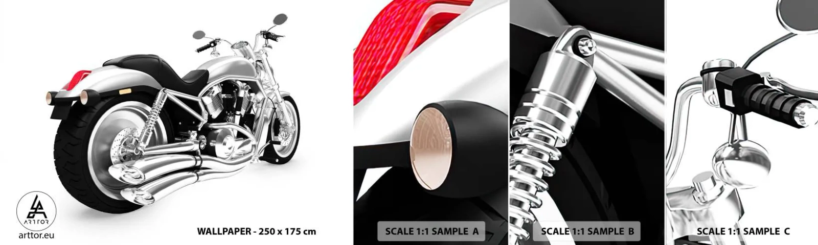 Campione di Fotomurale Adesivo Deluxe Sticker - Il sogno del collezionista - Settore automobilistico, Moto, Chopper - 100x30 cm