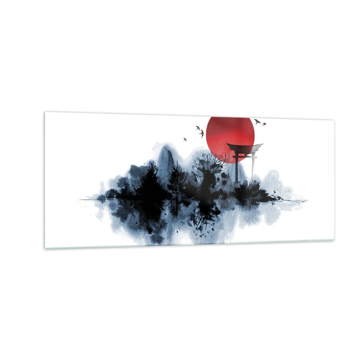 Quadro su vetro - Vista giapponese - 100x40 cm