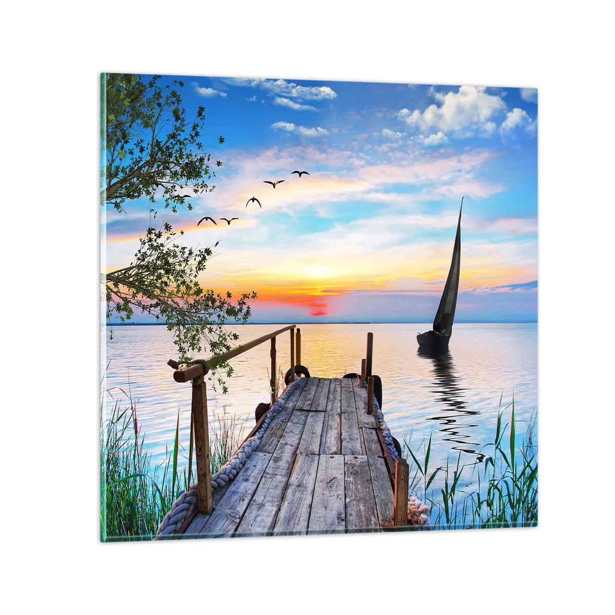 Quadro su vetro - Buona sera - 60x60 cm