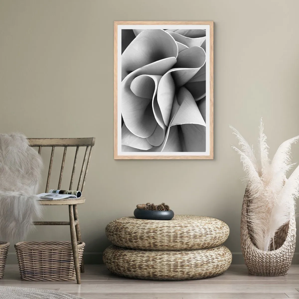 Poster in cornice rovere chiaro - Avviene nello spazio - 40x50 cm