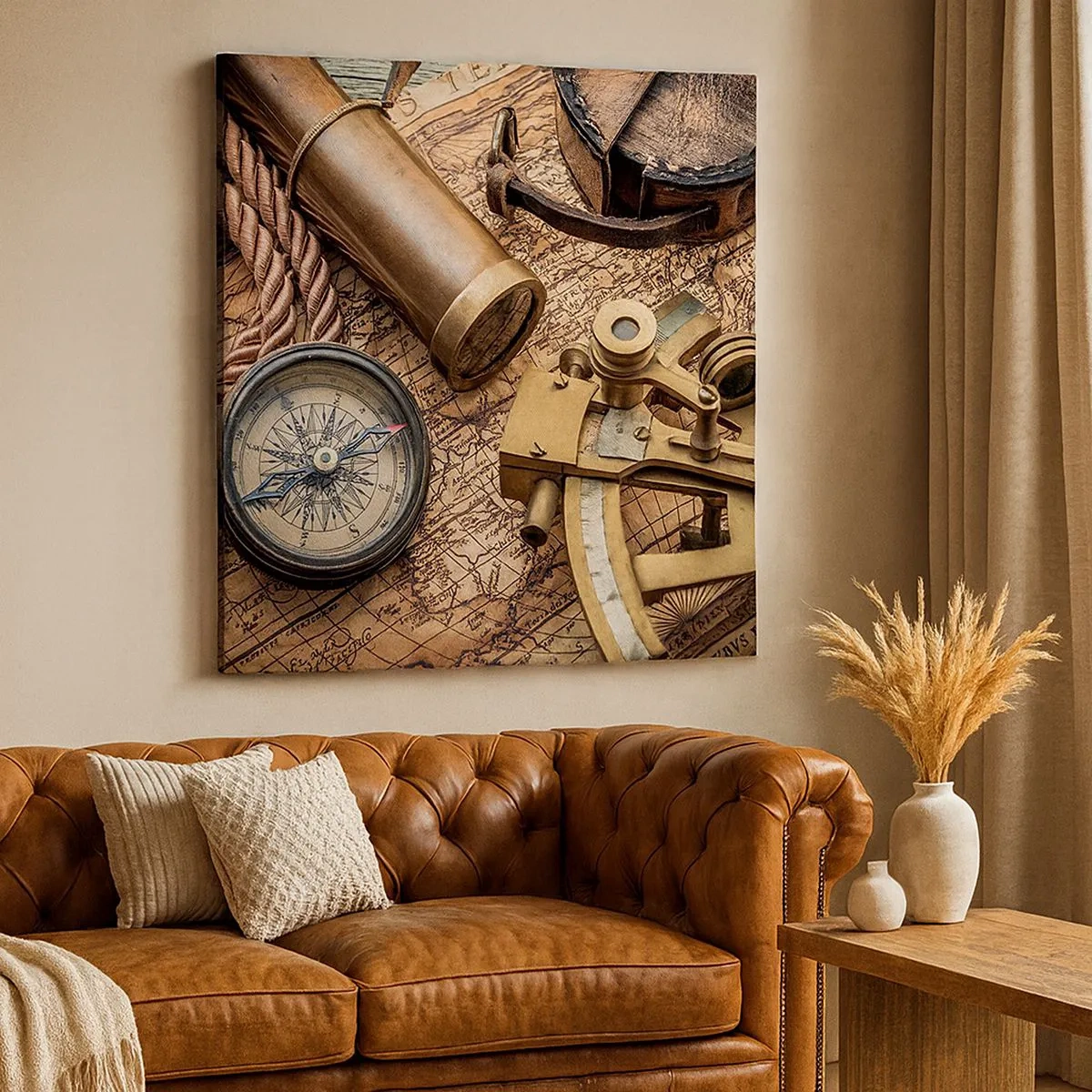 Quadro su tela - Stampe su Tela - Traccia la rotta - 30x30 cm