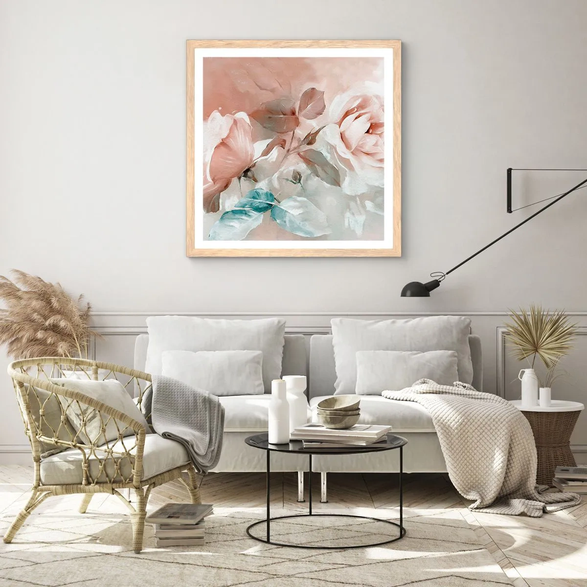 Poster in cornice rovere chiaro - Lo spirito del romanticismo - 60x60 cm