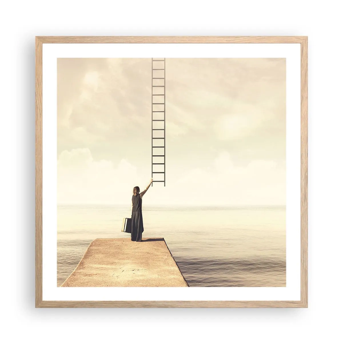 Poster in cornice rovere chiaro - Viaggio magico - 60x60 cm