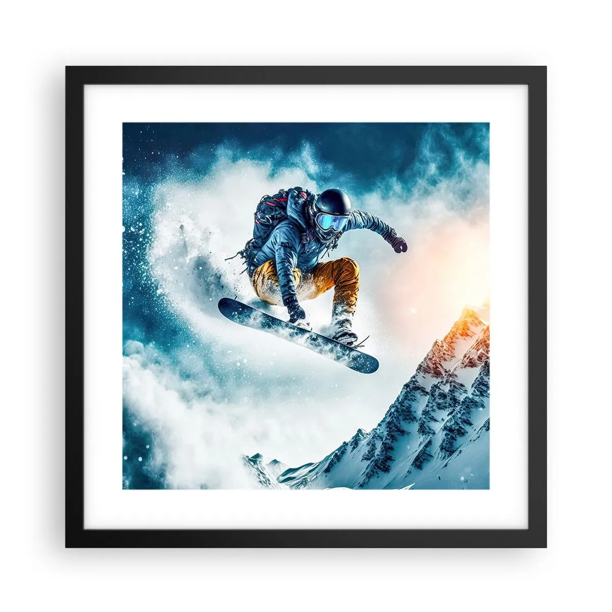 Poster in cornice nera - Emozioni estreme - 40x40 cm