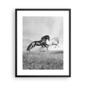 Poster in cornice nera - Angeli e demoni - 40x50 cm