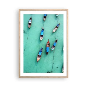 Poster in cornice rovere chiaro - In gioiosa attesa - 50x70 cm