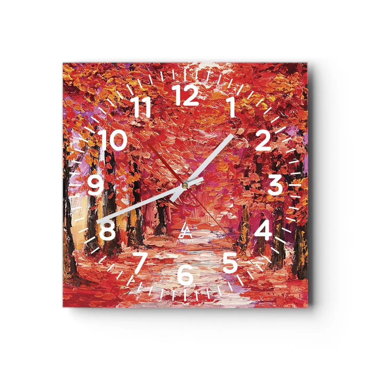 Orologio da parete - Orologio in Vetro - Impressione d'autunno - 30x30 cm