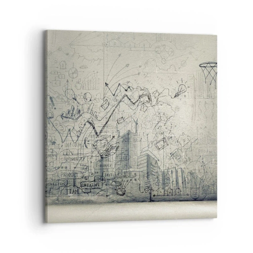 Quadro su tela - Stampe su Tela - La mia fantastica vita in città - 70x70 cm