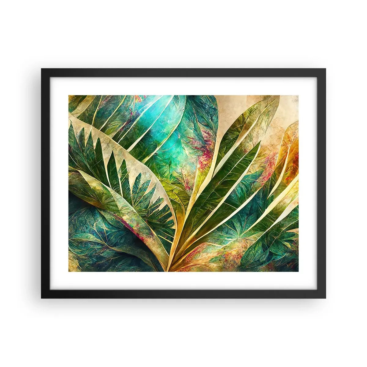 Poster in cornice nera - I colori dei tropici - 50x40 cm