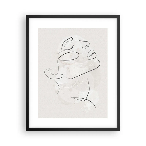 Poster in cornice nera - Profilo di sogno - 40x50 cm