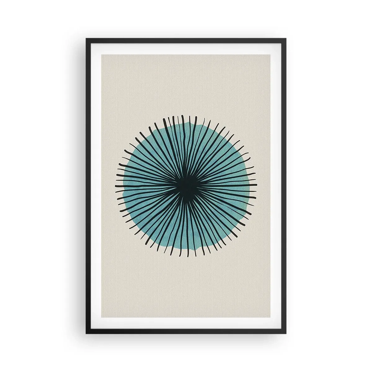 Poster in cornice nera - Radiosamente nel blu - 61x91 cm