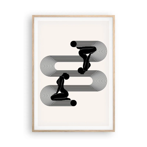 Poster in cornice rovere chiaro - Simmetria sensuale - 70x100 cm