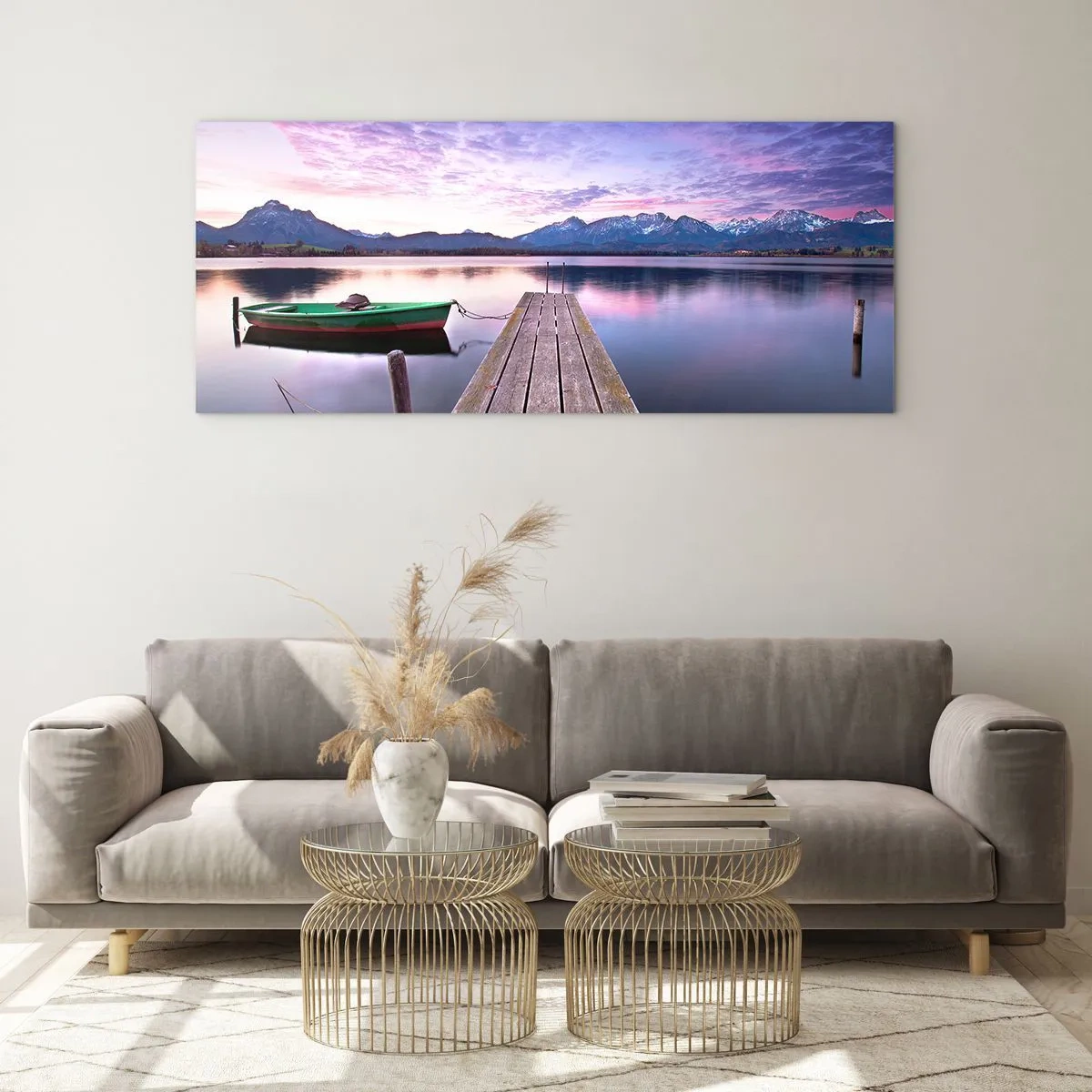 Quadro su vetro - Silenzio amichevole - 100x40 cm