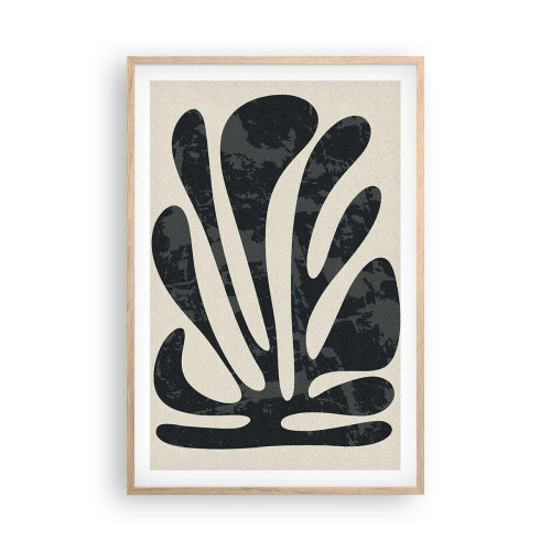Poster in cornice rovere chiaro - Astrazione polidattila - 61x91 cm