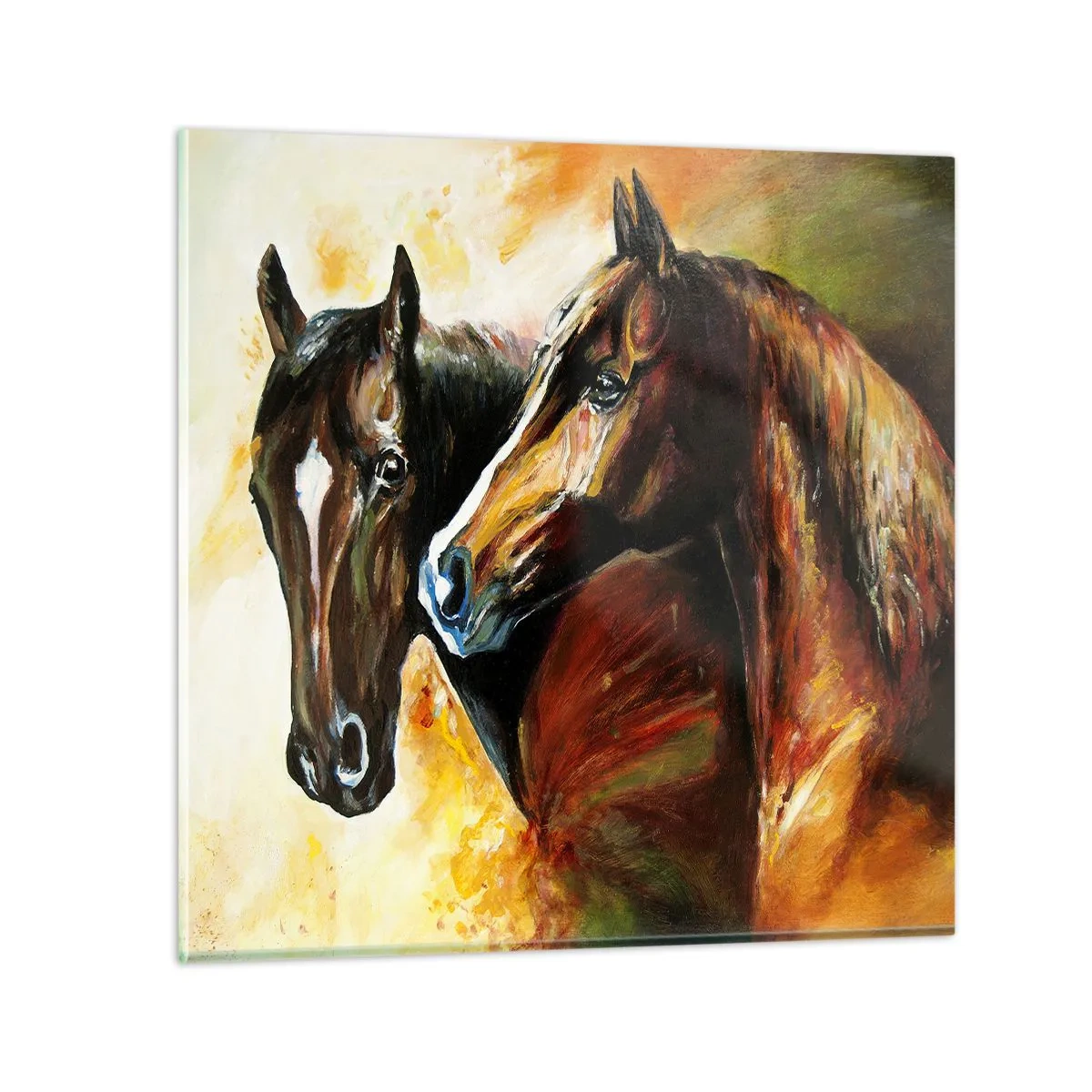 Quadro su vetro - Due volte più grazia - 70x70 cm