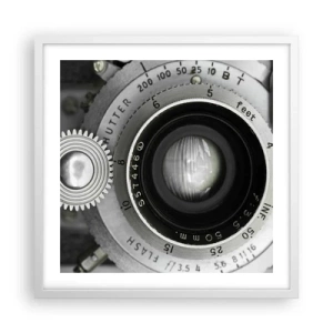 Poster in cornice bianca - Racconto su Hollywood - 50x50 cm