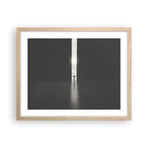 Poster in cornice rovere chiaro - Un passo verso un chiaro futuro - 50x40 cm