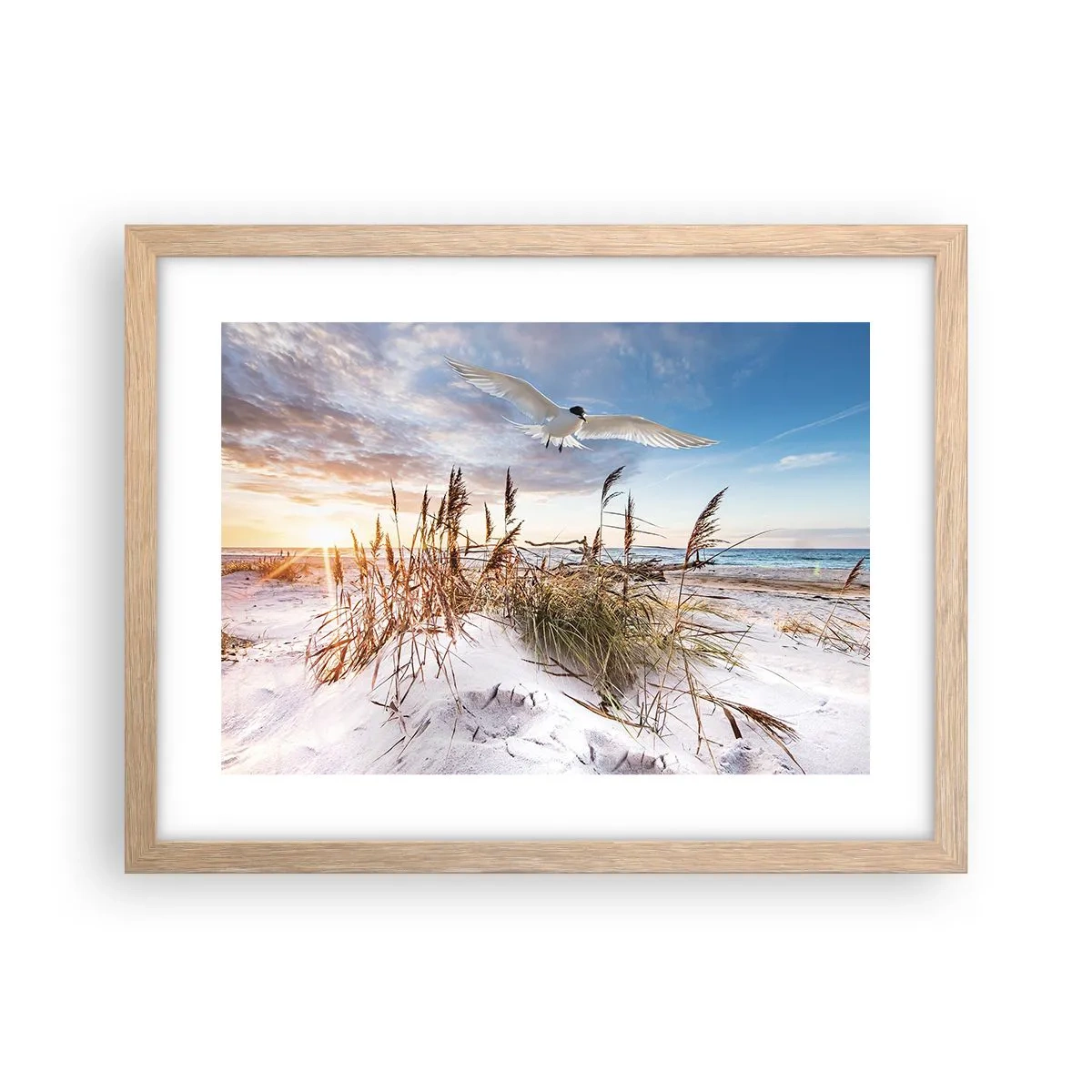 Poster in cornice rovere chiaro - Vento dal mare - 40x30 cm