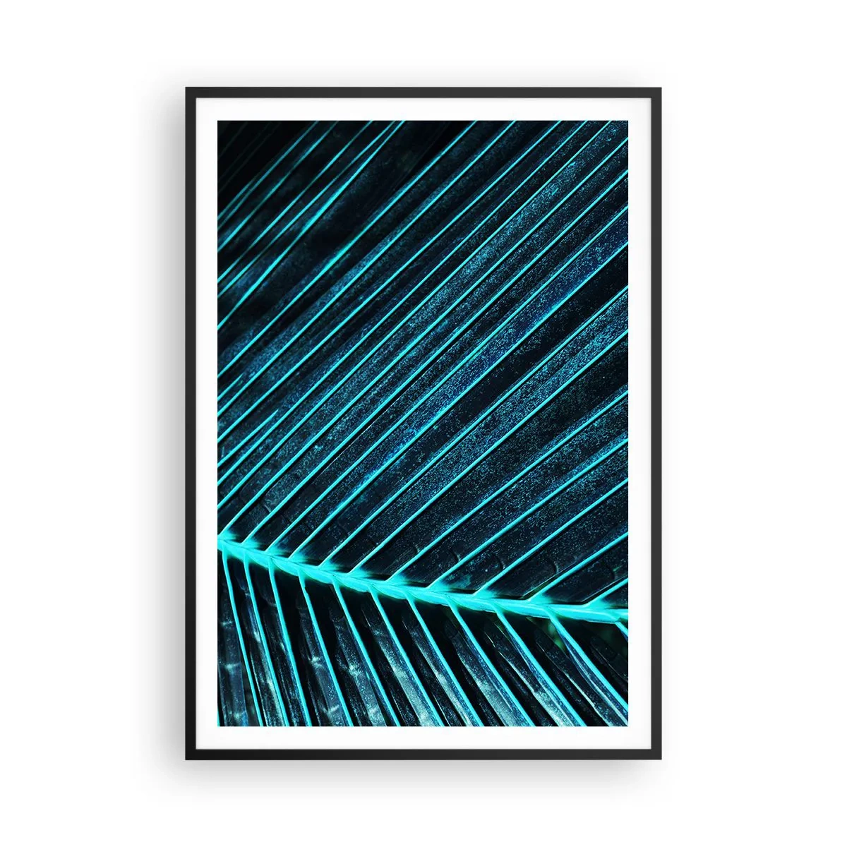 Poster in cornice nera - La struttura del verde - 70x100 cm