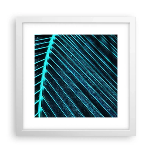 Poster in cornice bianca - La struttura del verde - 30x30 cm