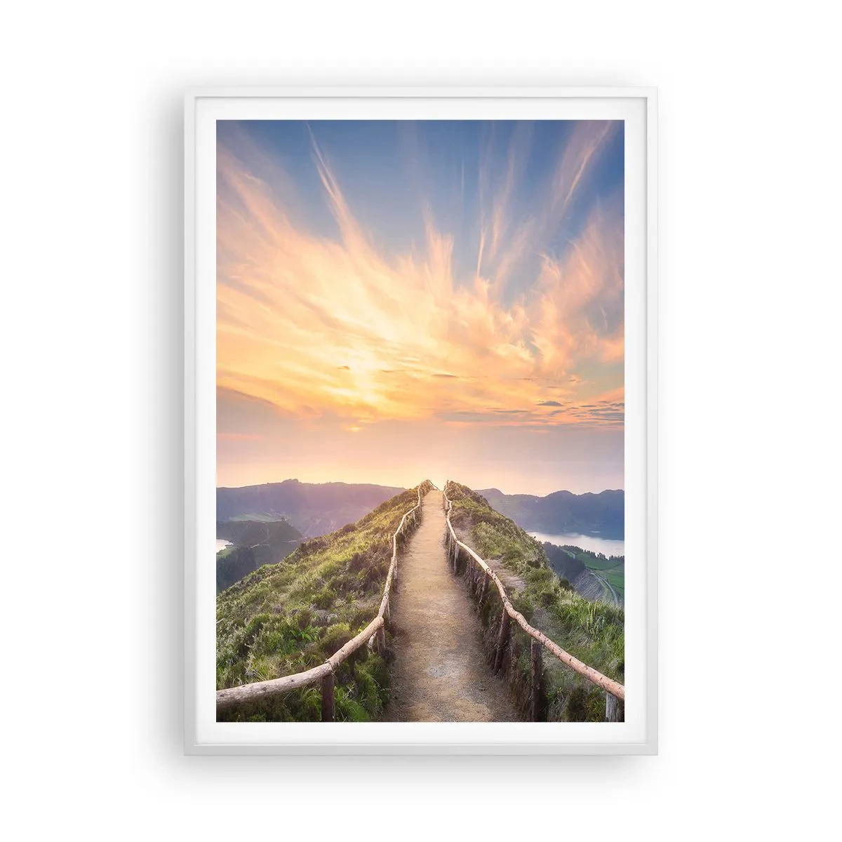 Poster in cornice bianca - Vicino al cielo - 70x100 cm