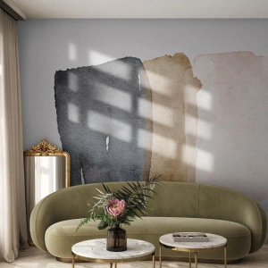 Fotomurali Premium Sand - Composizione ad acquerello in tonalità terrose - 100x70cm - Composizione di colori della terra - Decorazione murale moderna per soggiorno e camera da letto ARTTOR
