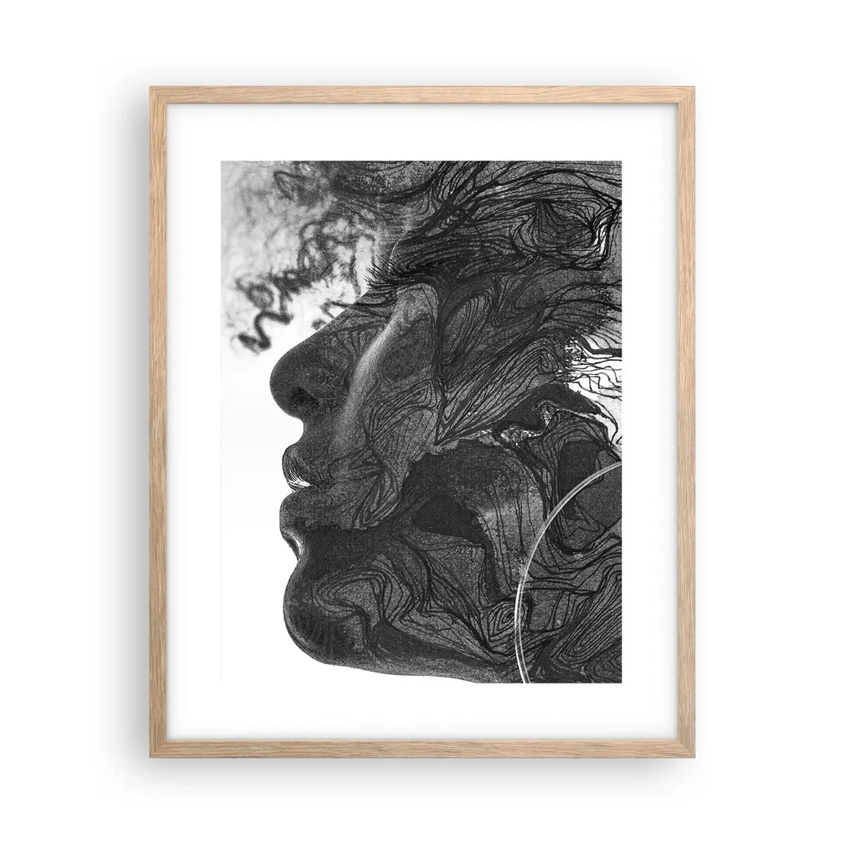 Poster in cornice rovere chiaro - Aggrovigliata nei sogni - 40x50 cm