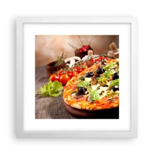 Poster in cornice bianca - Con ingredienti tellurici - 30x30 cm