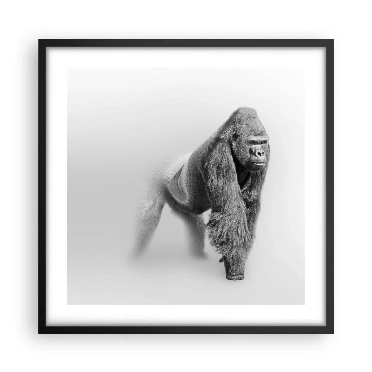 Poster in cornice nera - Sicuro della propria forza - 50x50 cm