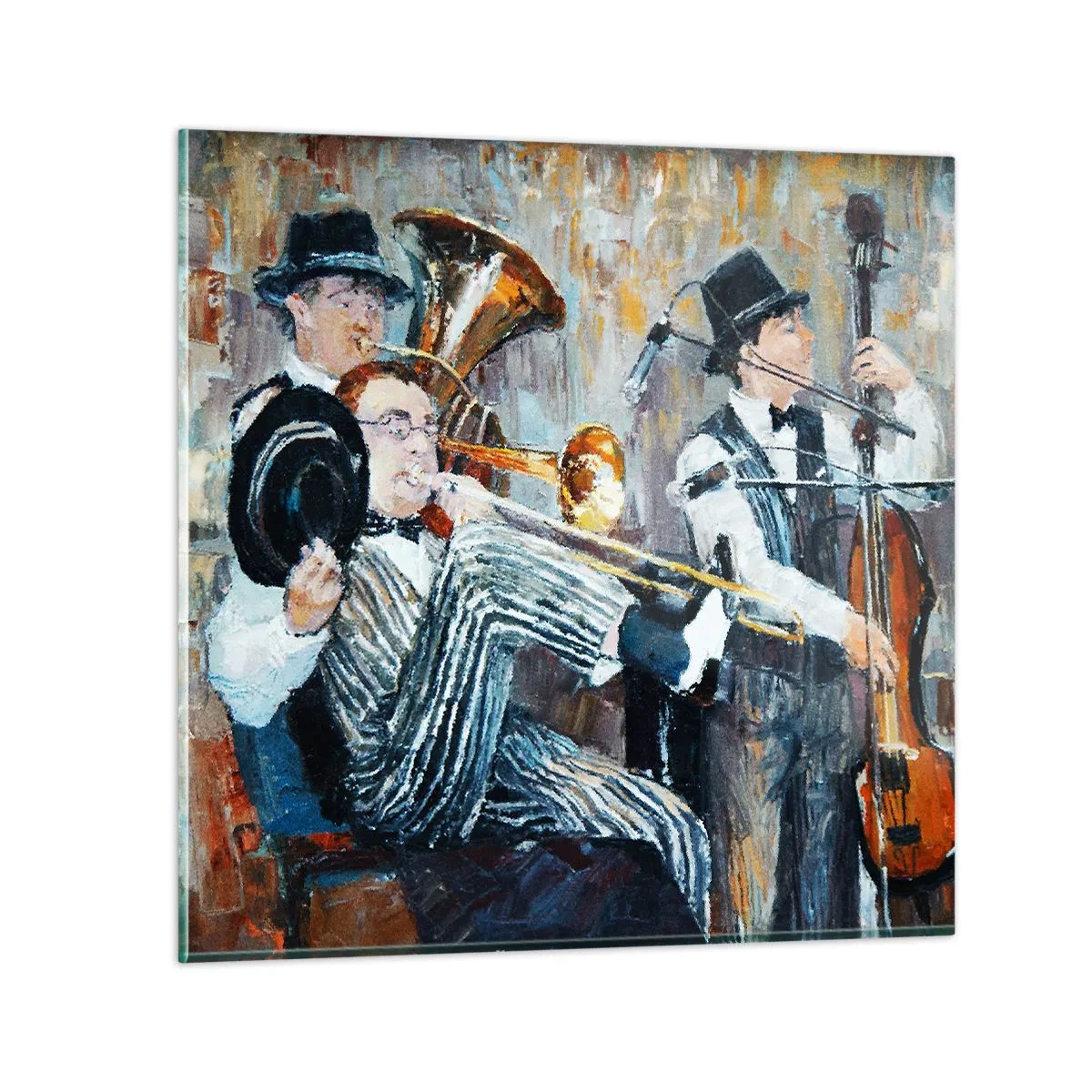 Quadro su vetro - Tutto il jazz - 30x30 cm