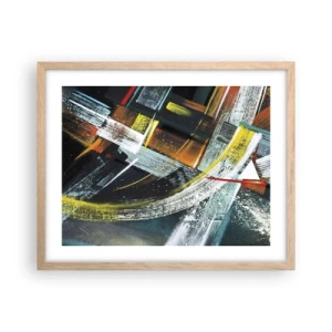 Poster in cornice rovere chiaro - L'energia del movimento - 50x40 cm