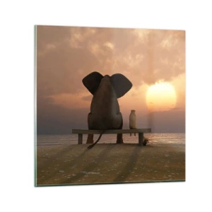 Quadro su vetro - A volte bisogna tacere - 70x70 cm