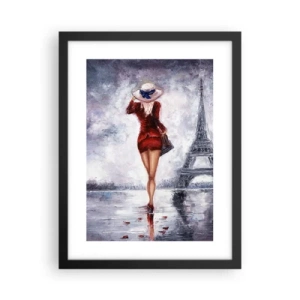 Poster in cornice nera - Simboli di Parigi - 30x40 cm