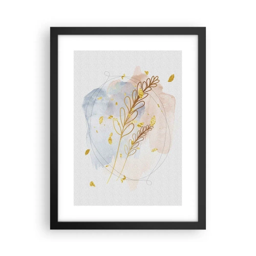 Poster in cornice nera - Soffio d'oro - 30x40 cm