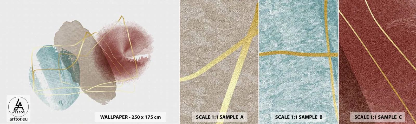 Campione Di Fotomurale Standard Eco - Coralli dello spazio - Astrazione, Pezzo, Modello moderno - 100x30 cm