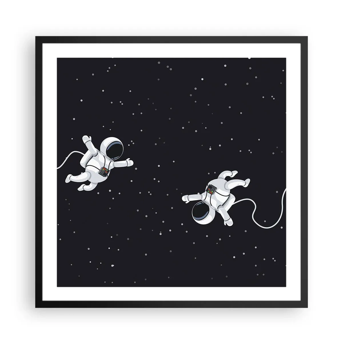 Poster in cornice nera - Danza cosmica - 60x60 cm