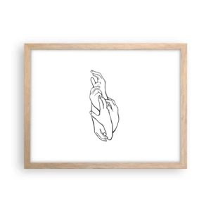 Poster in cornice rovere chiaro - Il tocco buono - 40x30 cm