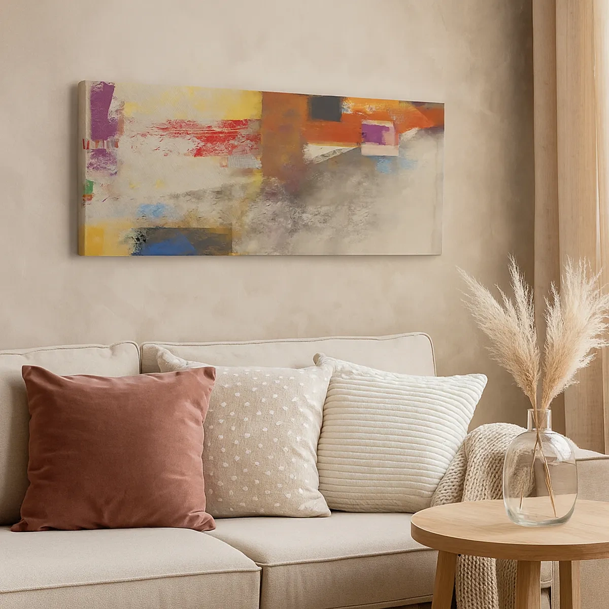 Quadro su tela - Stampe su Tela - Geometria dei colori - 30x30 cm