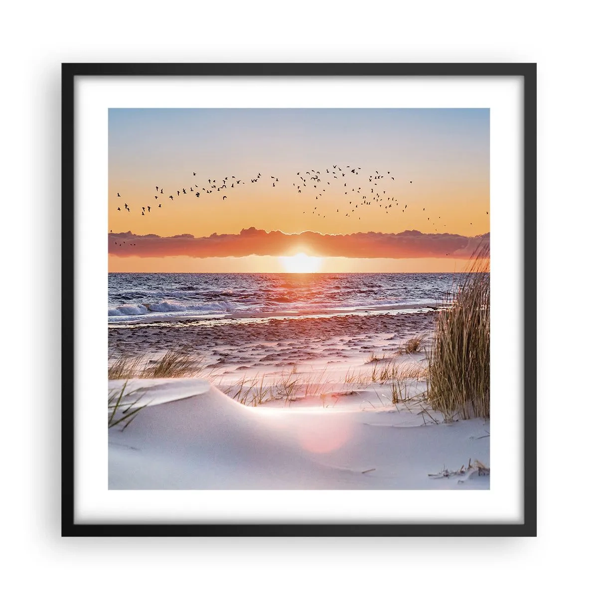 Poster in cornice nera - Paesaggio orizzontale - 50x50 cm