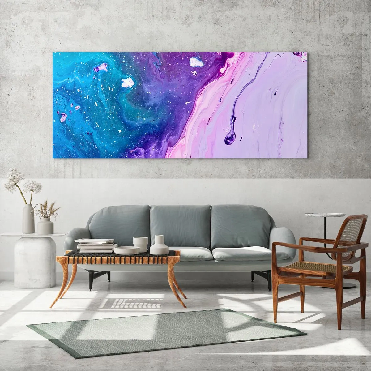 Quadro su vetro - Yin e yang - 100x40 cm